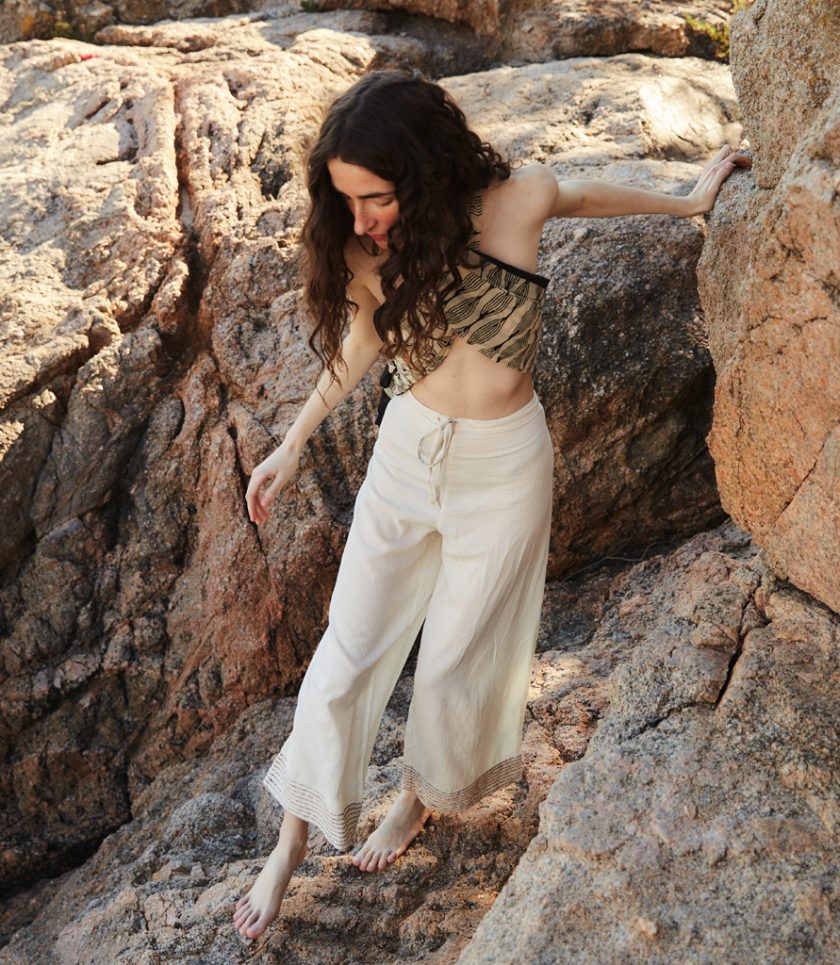 Beige Over Pants