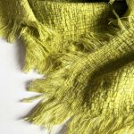 Lime cashmere shawl with fringes