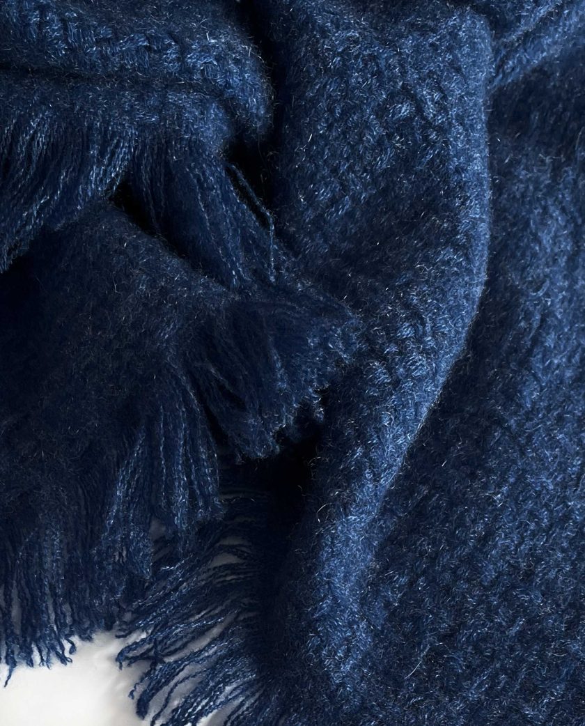 Blue cashmere shawl