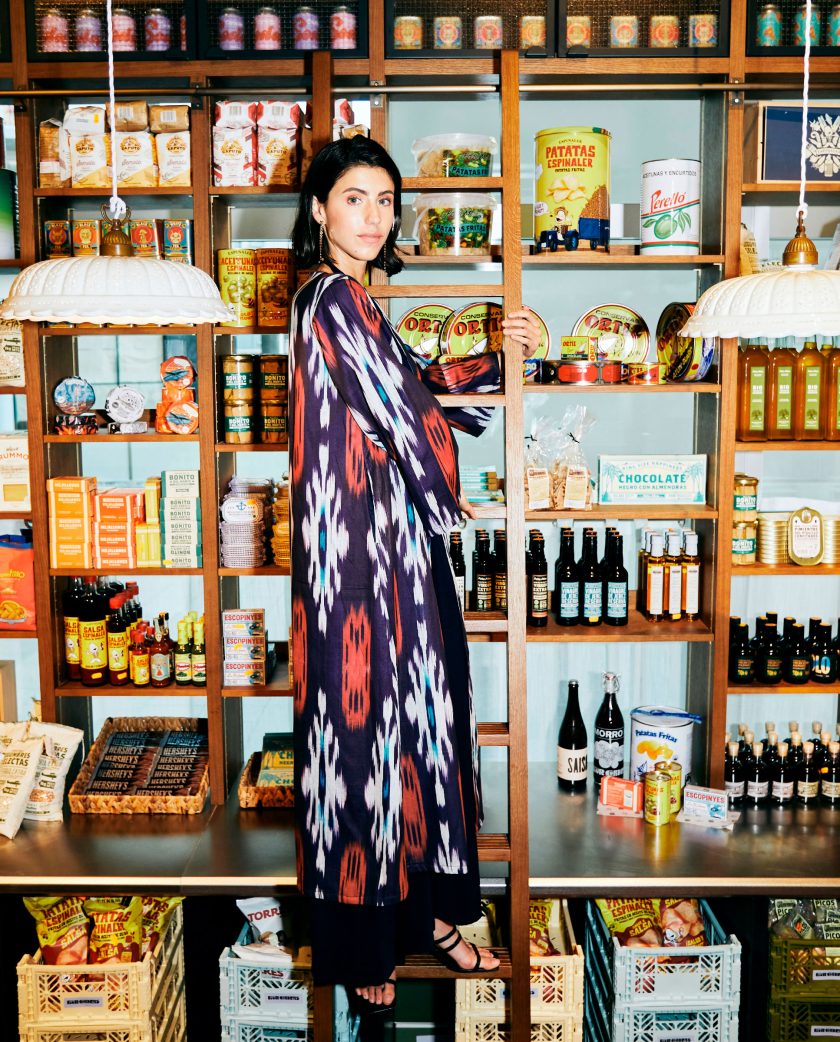 Blue Ikat Kimono