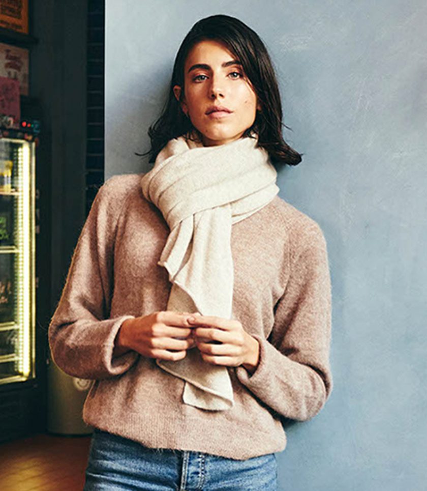 Cashmere poncho Ava beige