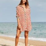 Red Diamond Shirt Dress