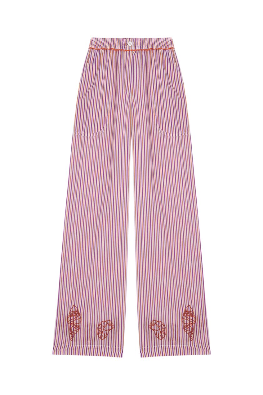 Embroidered Shell Pant
