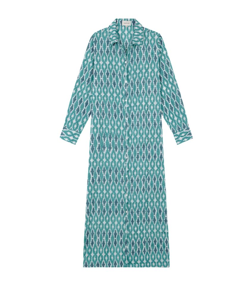 Turquoise Ikat Patmos Dress