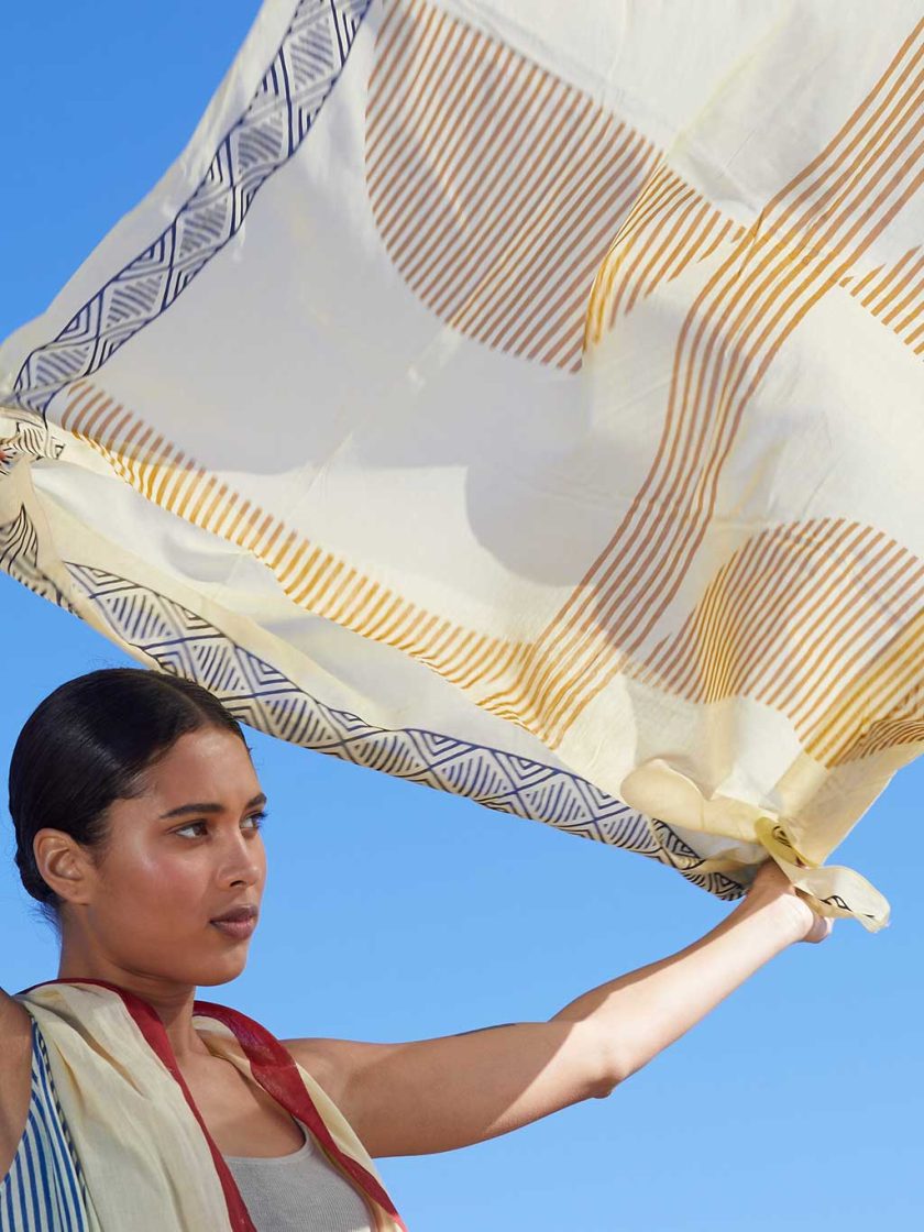 Mustard and Black American Sarong