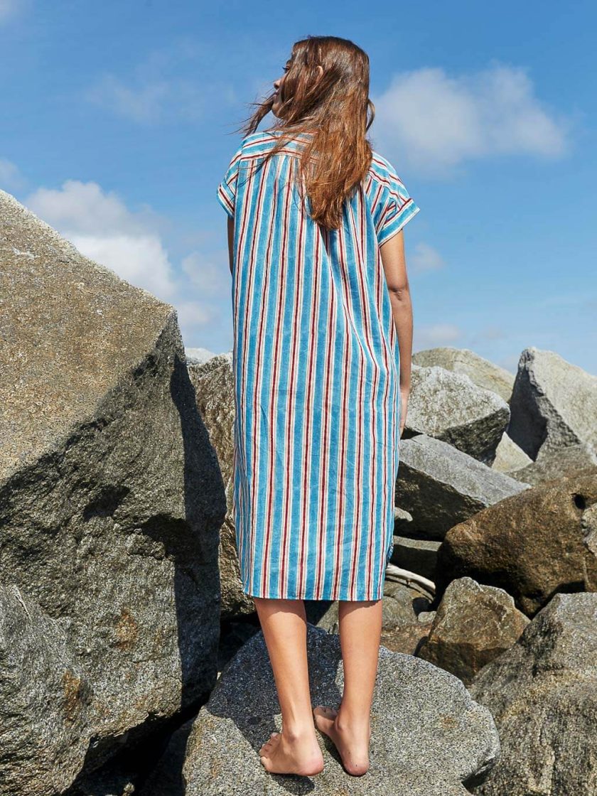 Agatti Stripes Blue Dress
