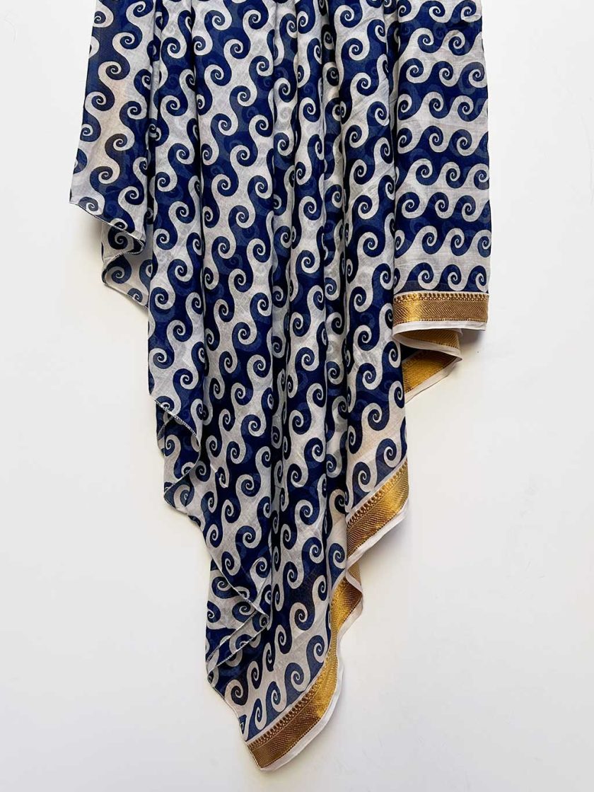 Waves pareo blue