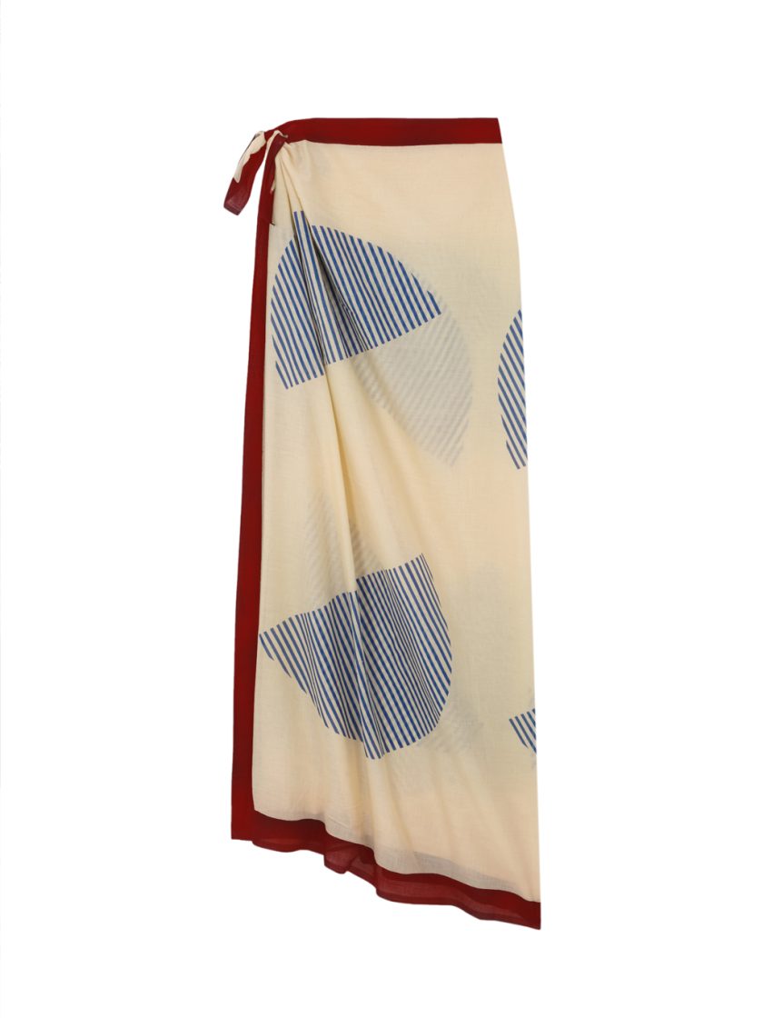 Red and Blue American Sarong