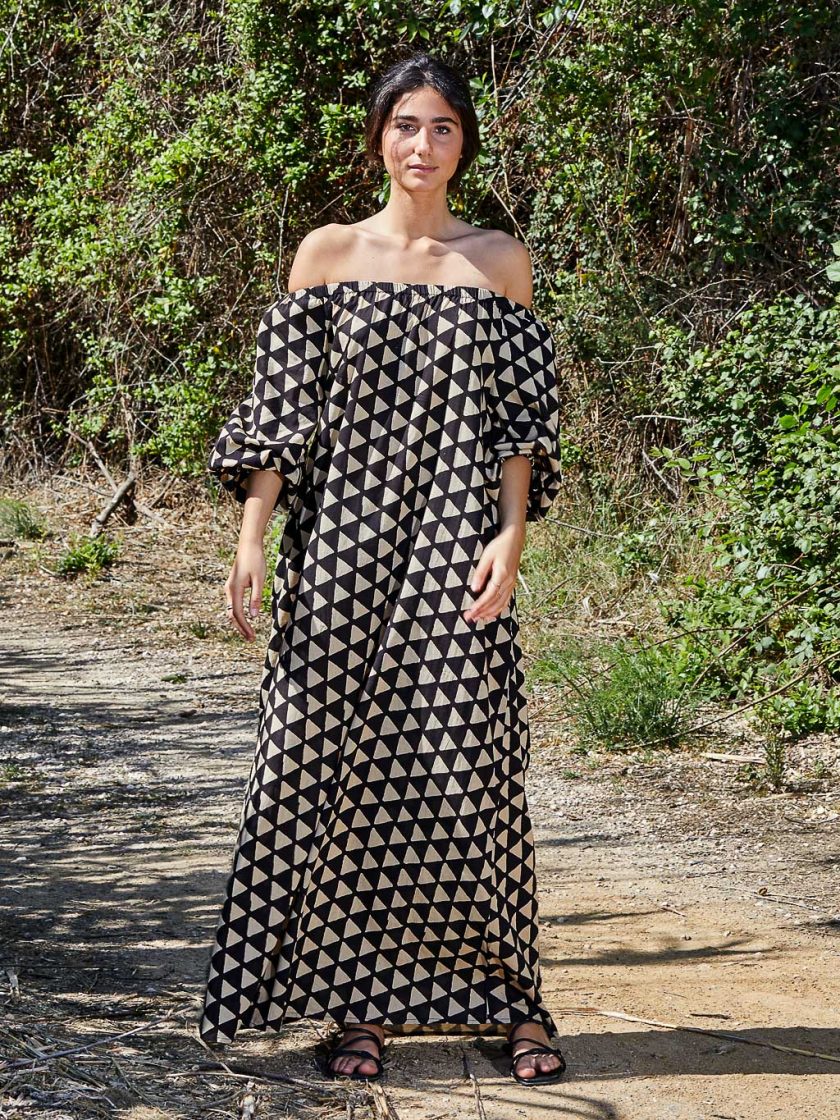Black Boat Neck Dress