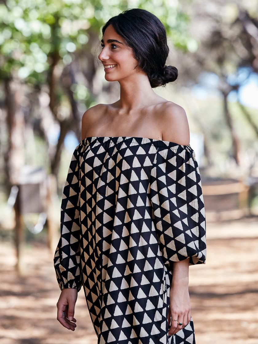 Black Boat Neck Dress