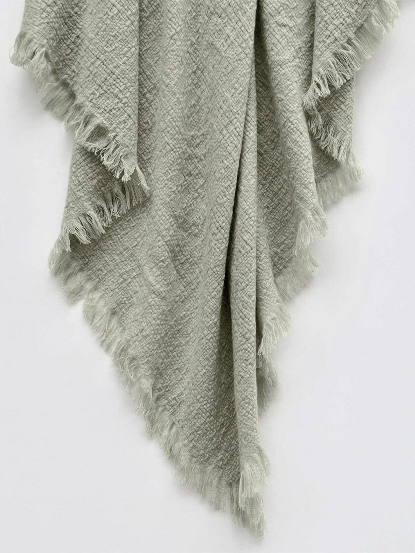 Grey shawl with fringes