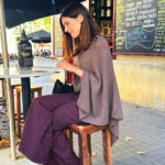 Brown Ava Cashmere Poncho
