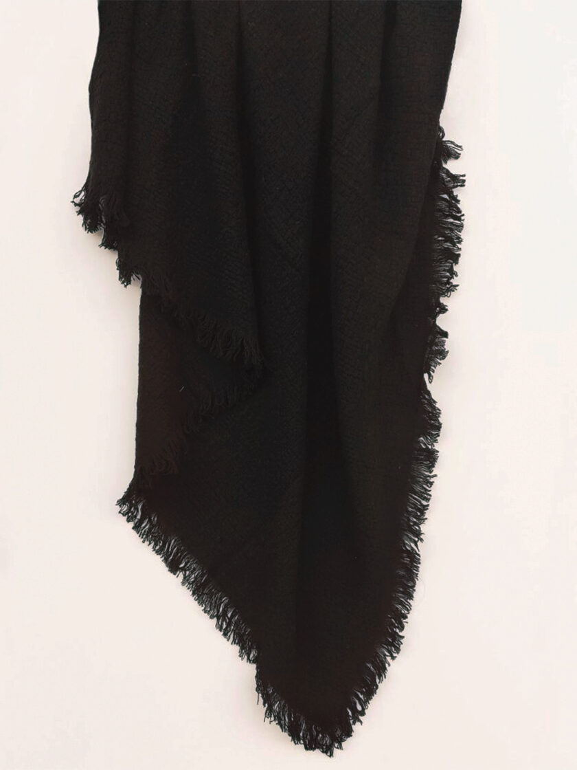 Brown shawl with fringes