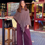 Brown Ava Cashmere Poncho