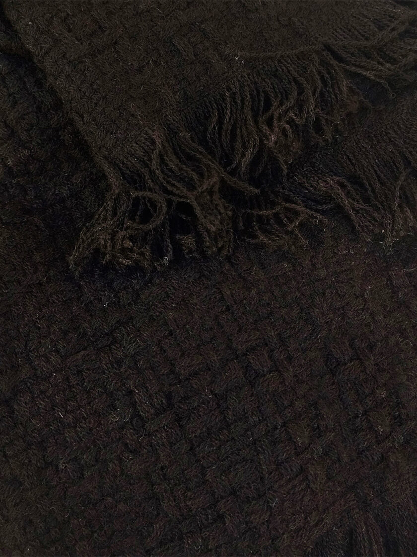 Brown shawl with fringes