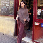 Brown Ava Cashmere Poncho