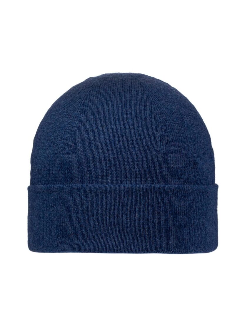 Recycled wool and cashmere beanie Blue
