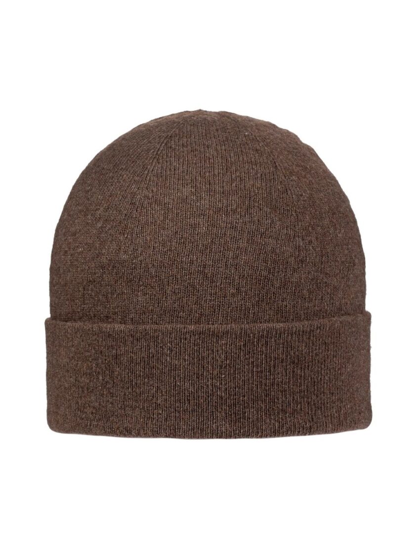 Recycled wool and cashmere beanie Mink