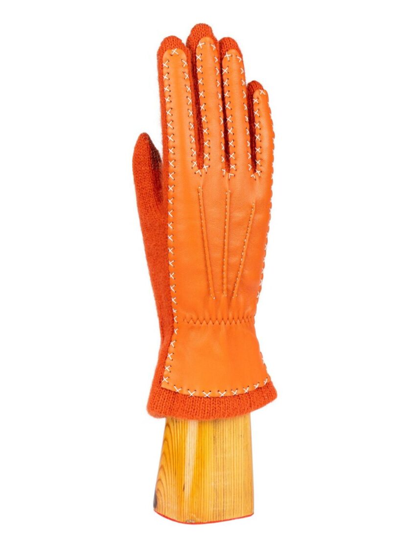 Wool and Angora glove Orange