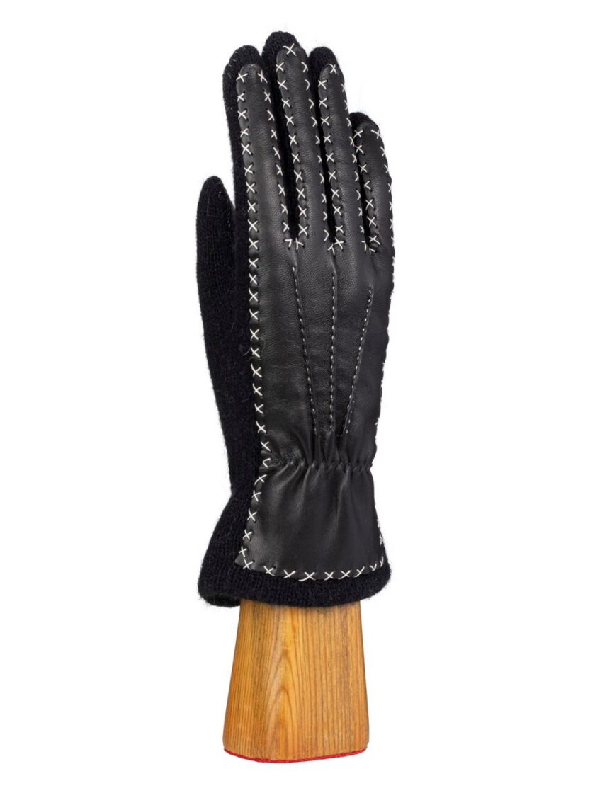 Wool and Angora glove Black