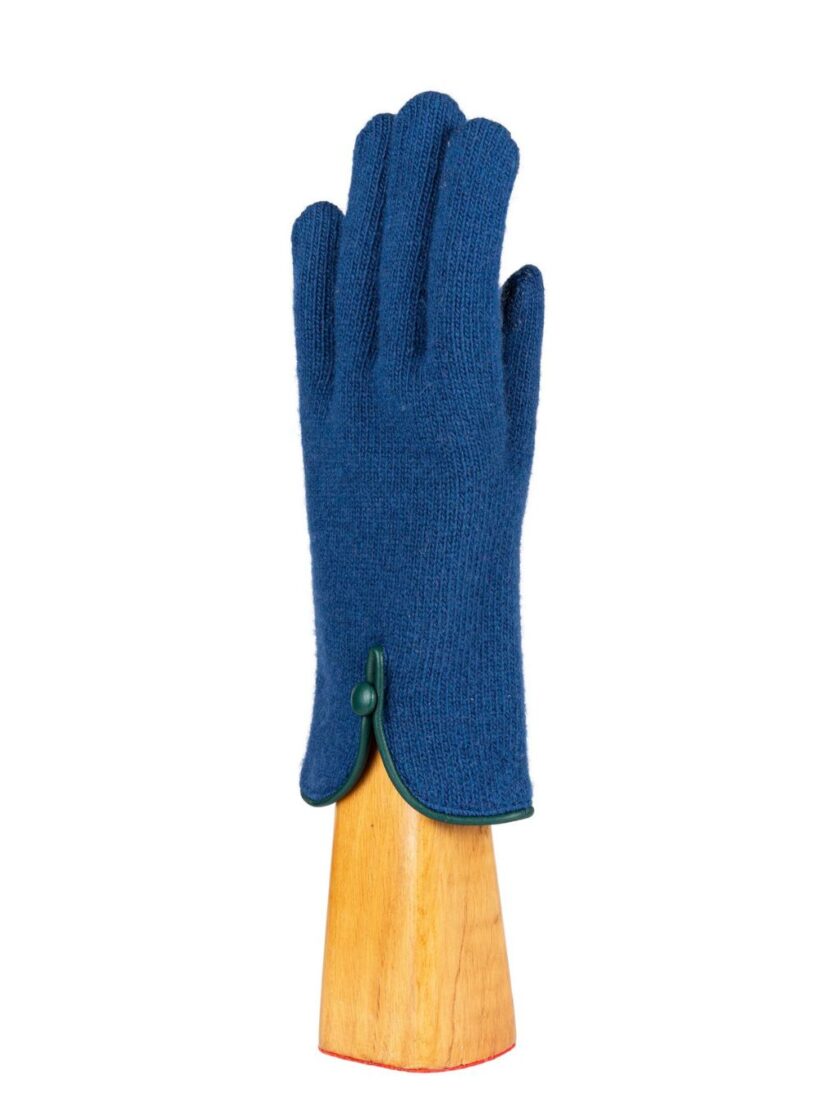 Wool and Cashmere glove Blue