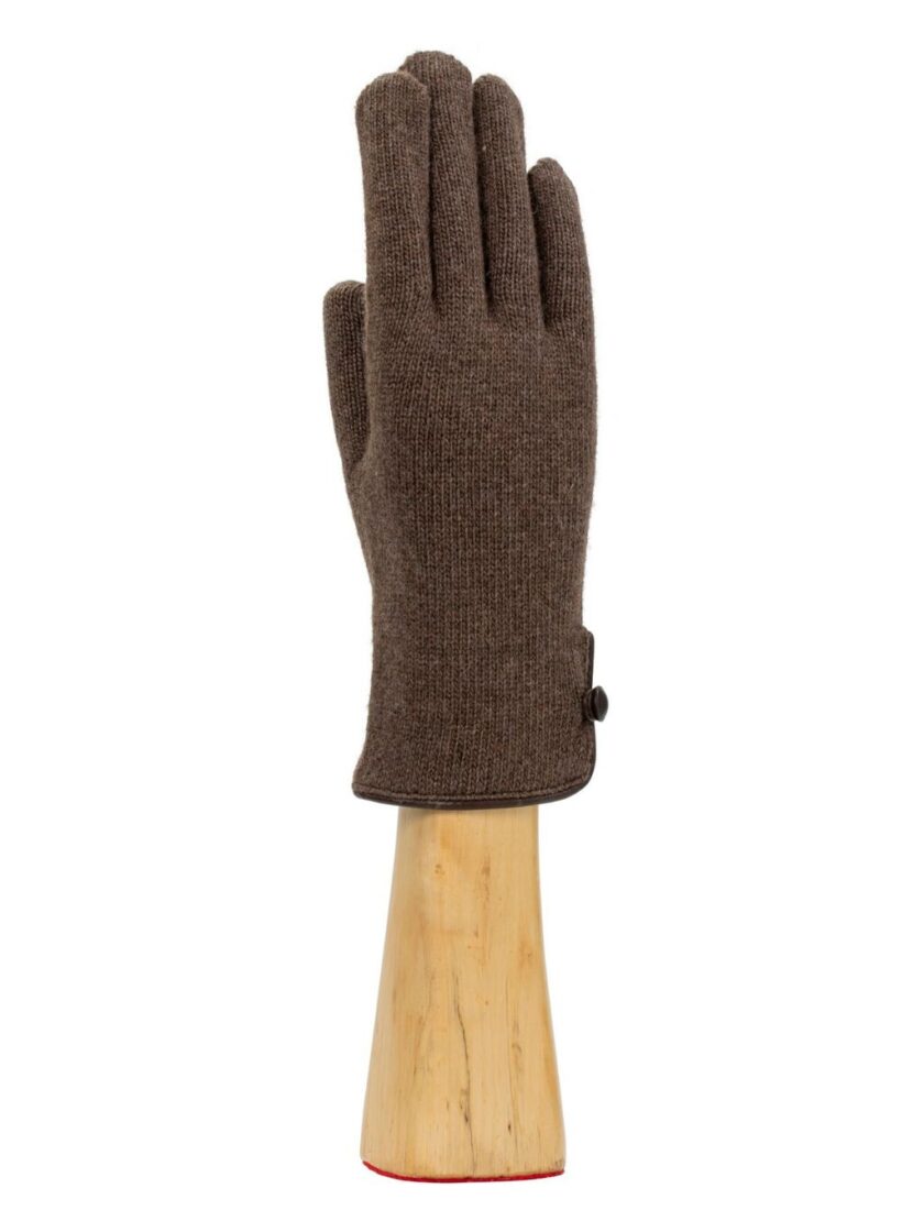 Recycled wool and cashmere glove Mink