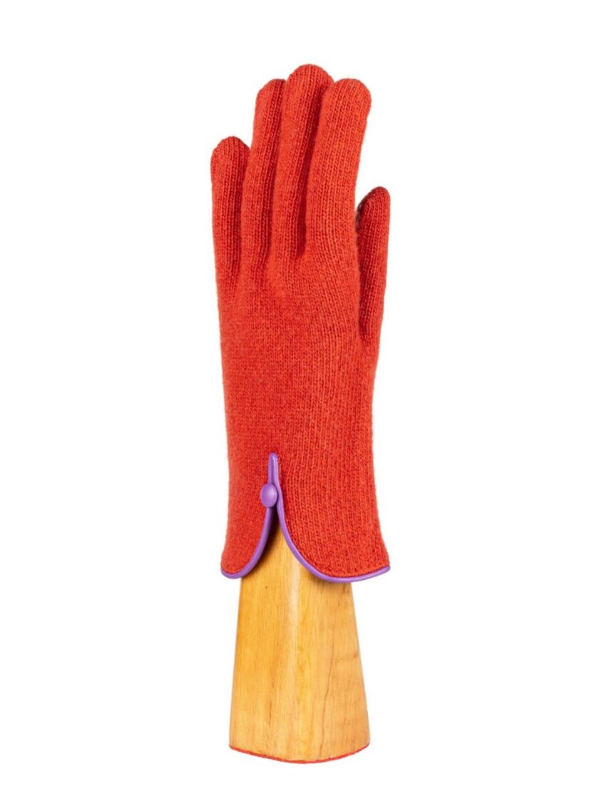 Wool and Cashmere glove Terracota
