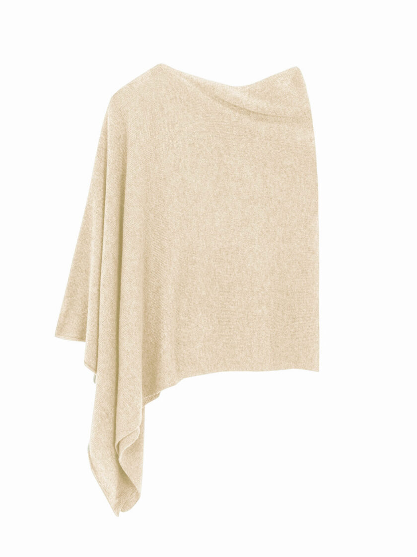 Cashmere poncho Ava beige