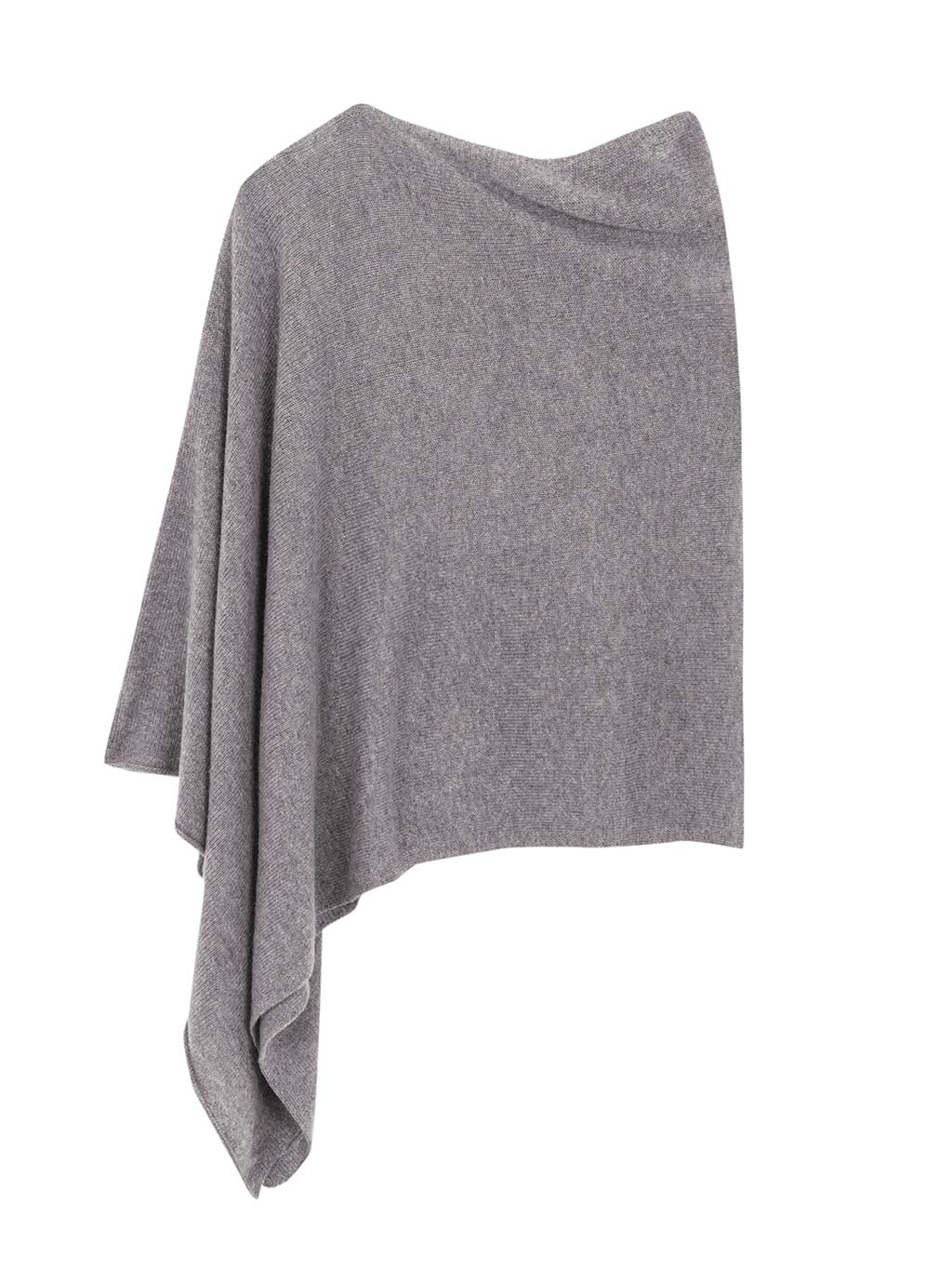 Gray cashmere poncho hotsell