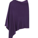Purple Ava Cashmere Poncho