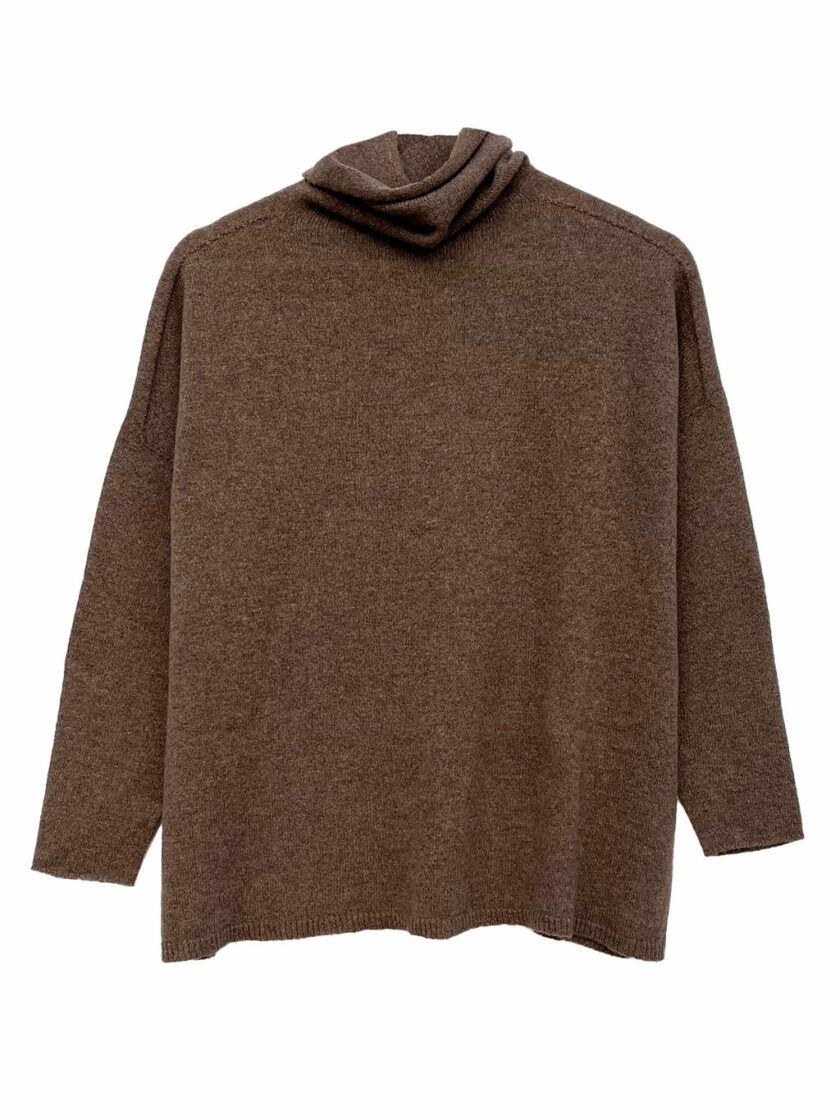 Brown Cashmere turtleneck pullover