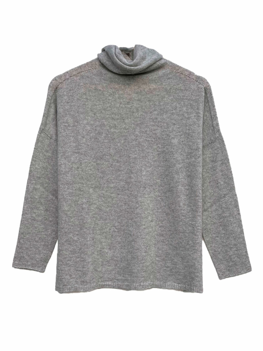 Grey Cashmere turtleneck pullover