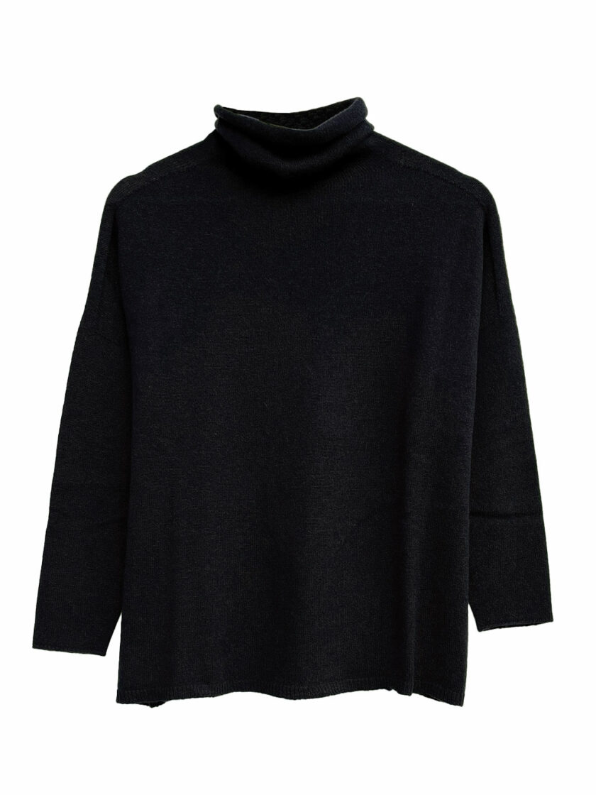 Black Cashmere turtleneck pullover