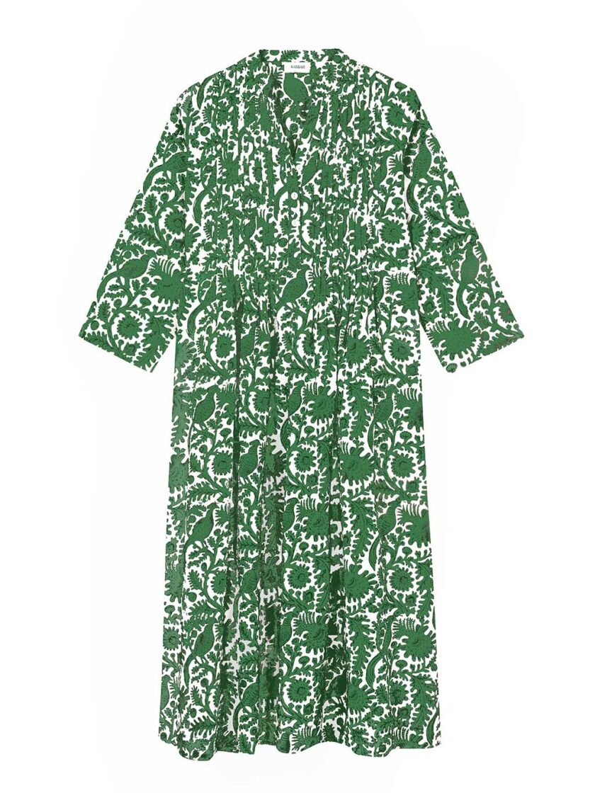 Green Pleated Dress