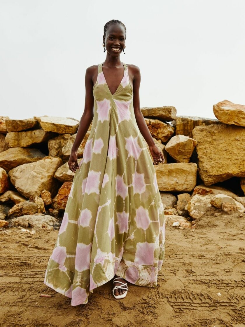 Tie Dye Halter Dress
