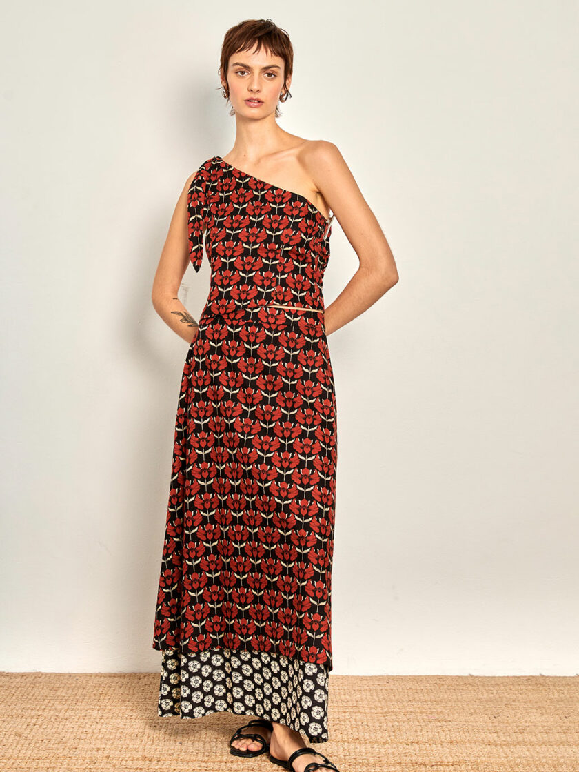 Long Skirt Lilies and Poppies