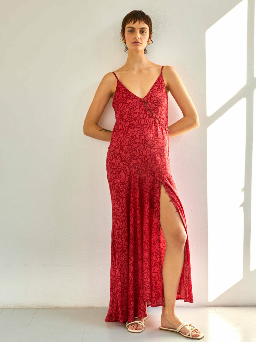 Cut Out Morris Red Dress