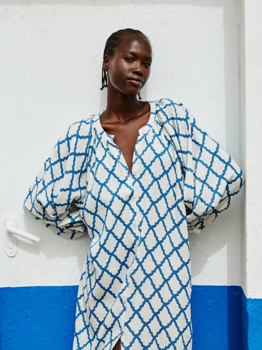 Delos Yarn Blue Dress