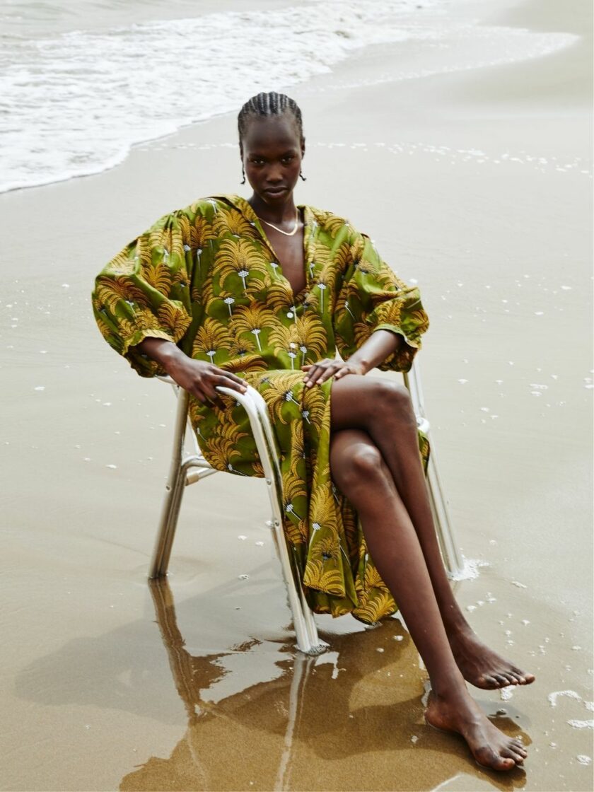 Palm Shirt Dress