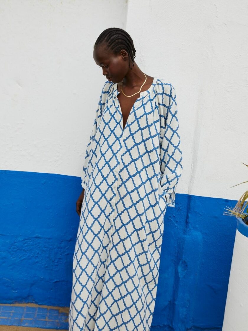 Delos Yarn Blue Dress