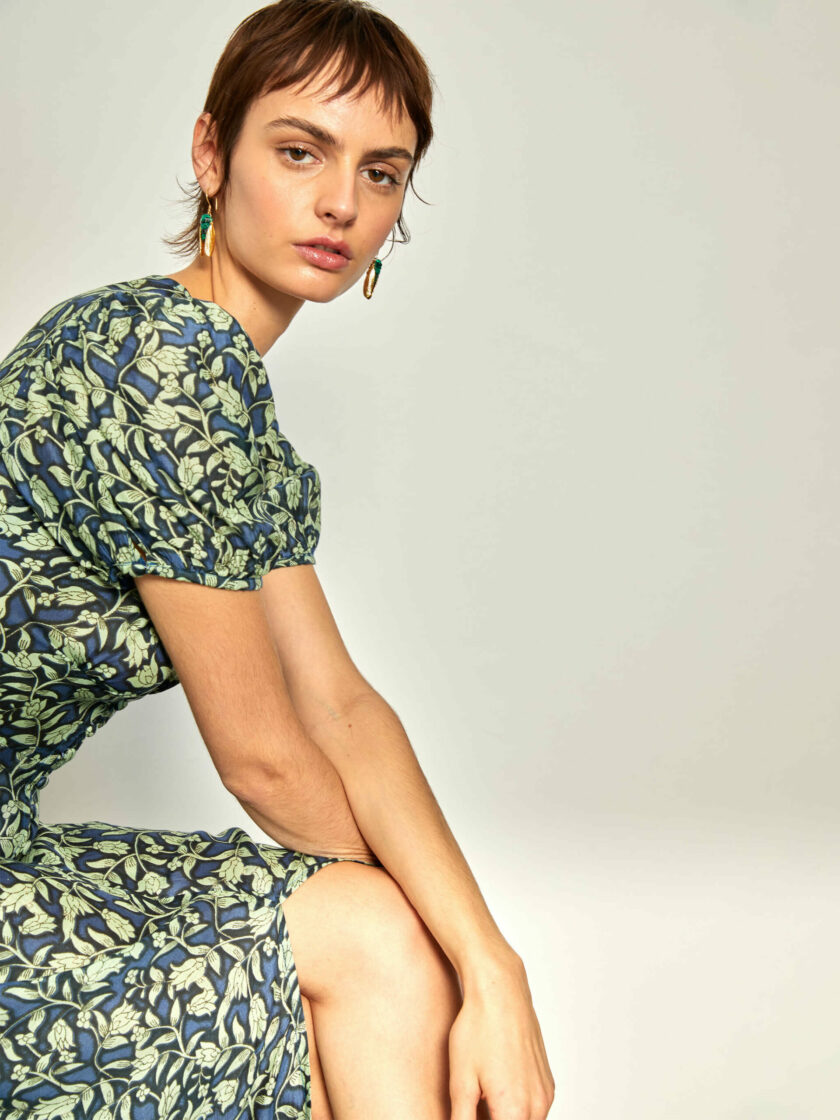 Morris Blue Midi Dress