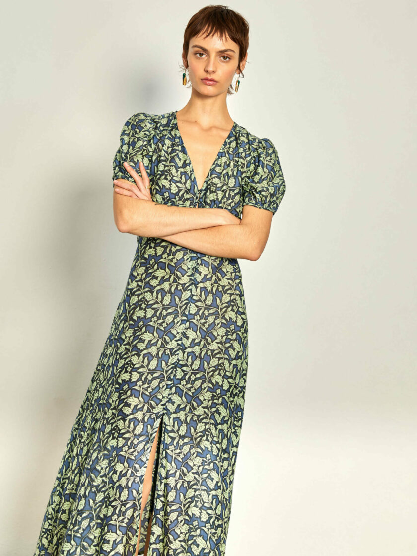 Morris Blue Midi Dress