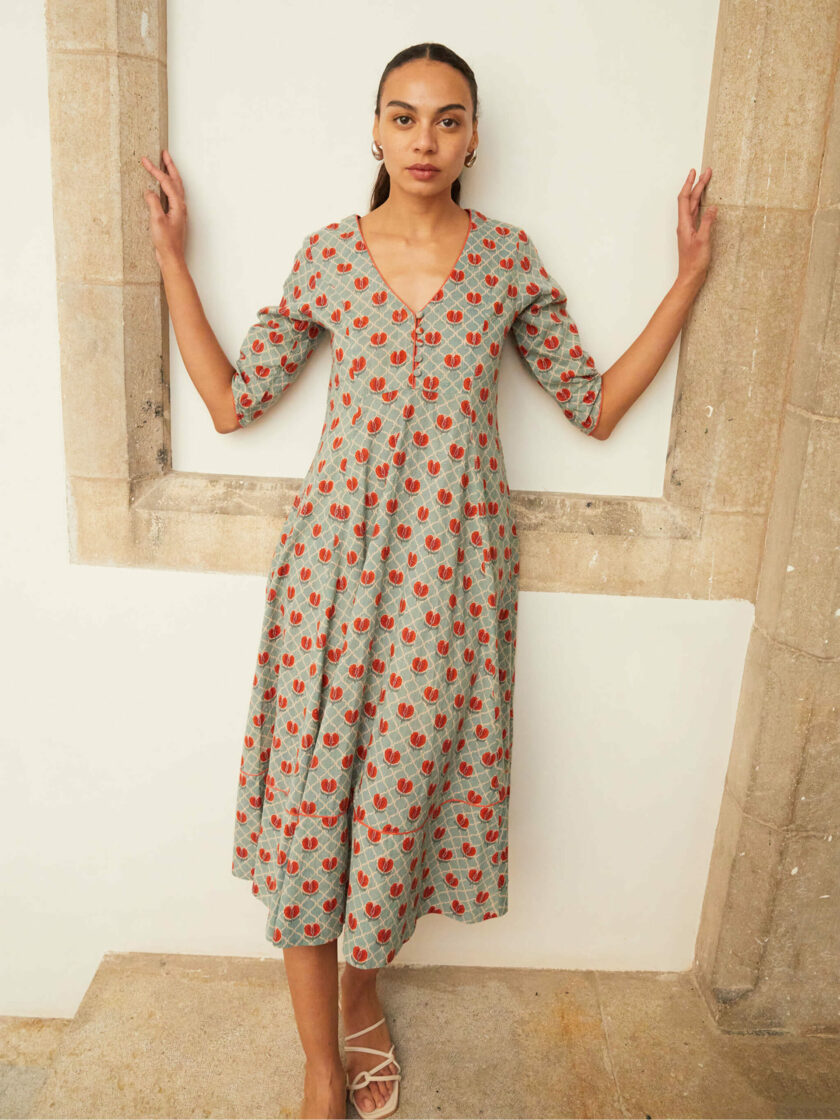 Tavira Teal Dress