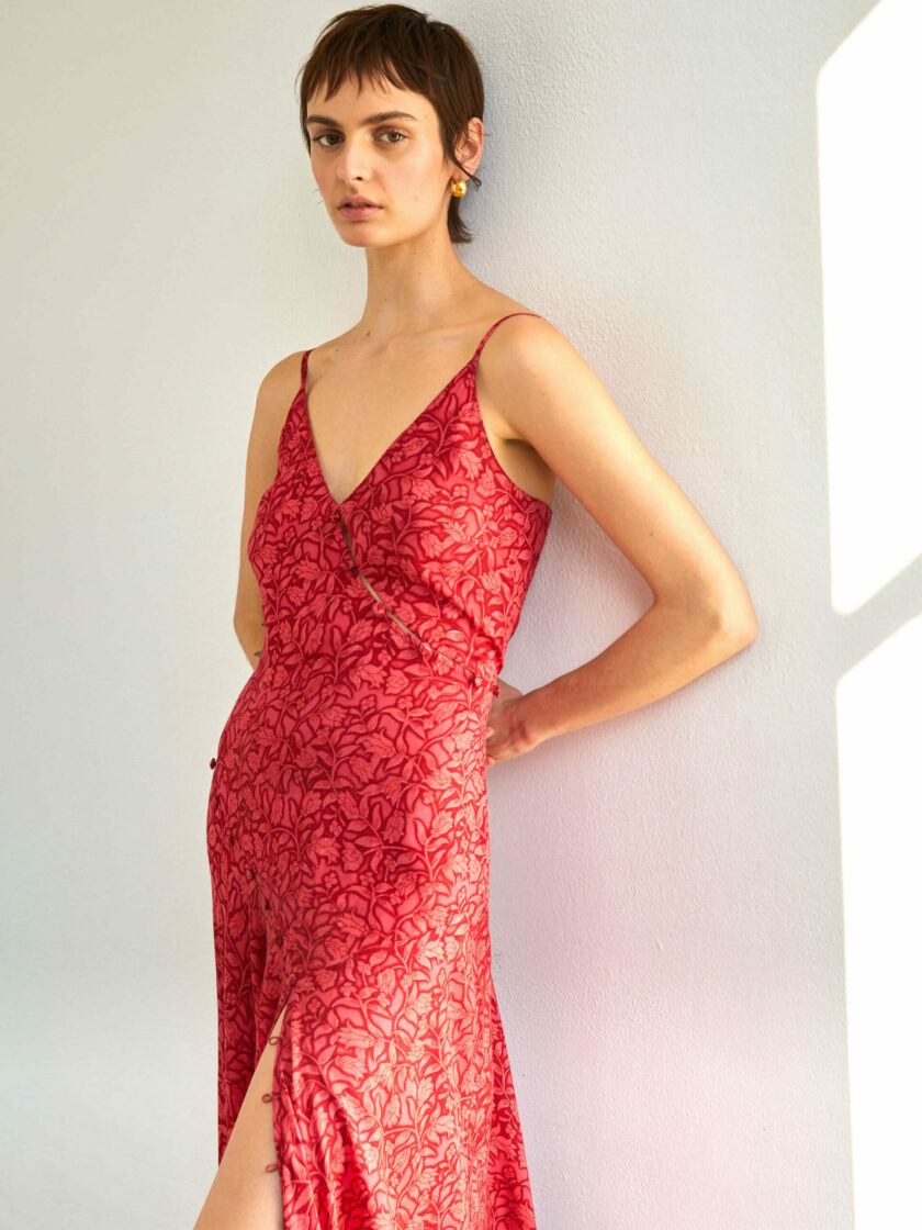 Cut Out Morris Red Dress