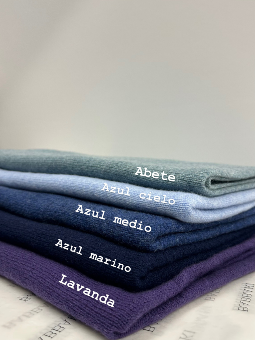 Ava Cashmere Poncho Navy Blue