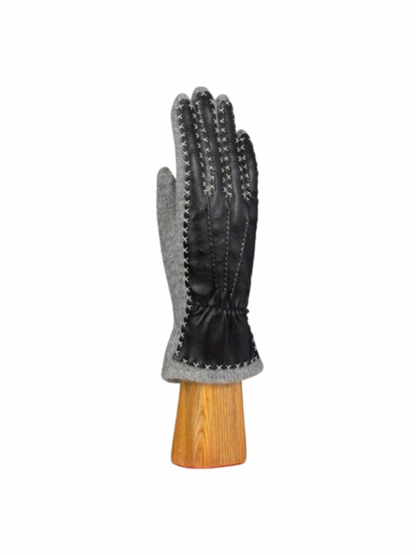 Wool and angora gloves Gray