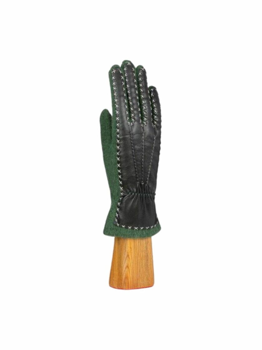 Wool and angora gloves Pine