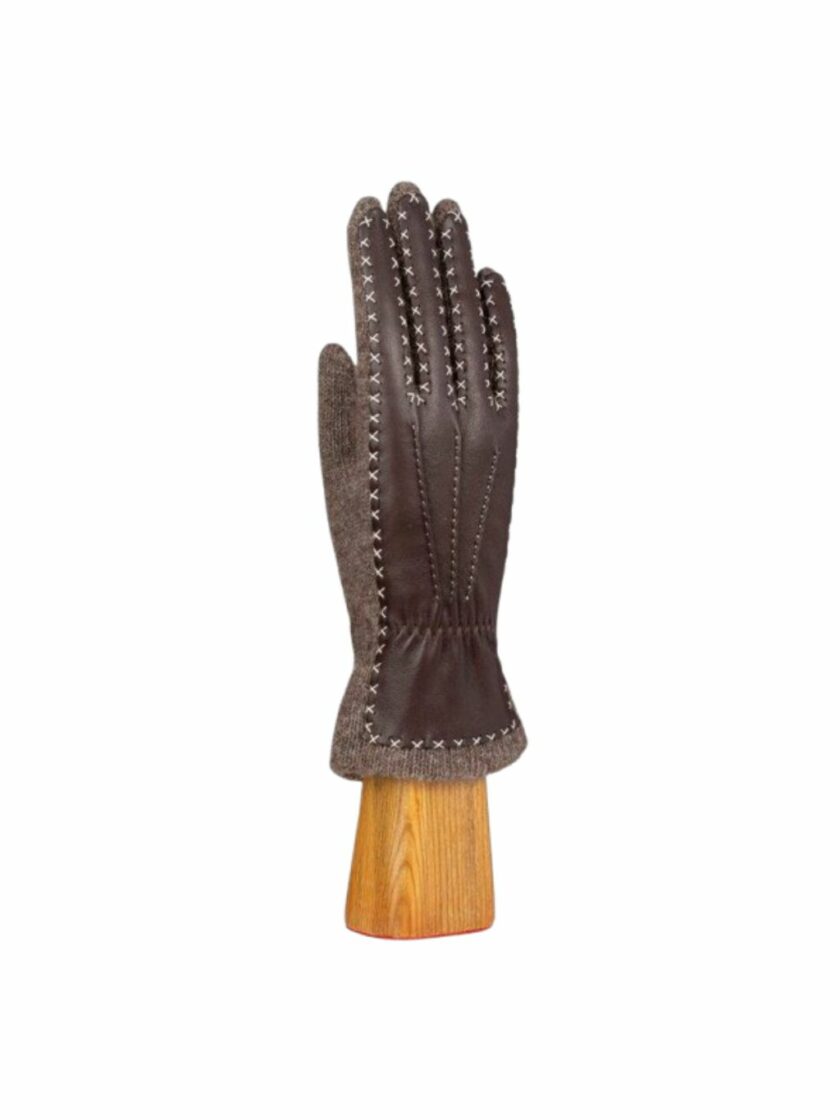 Wool and angora glove Vison