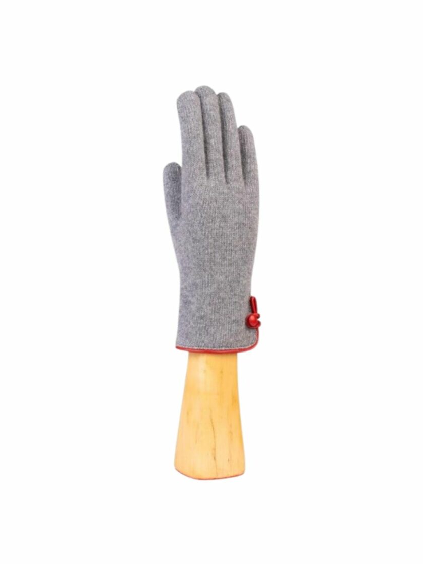 Wool and cashmere gloves Gray