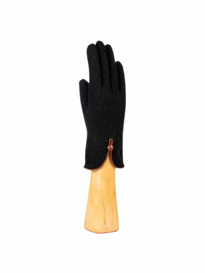 Wool and cashmere gloves Black